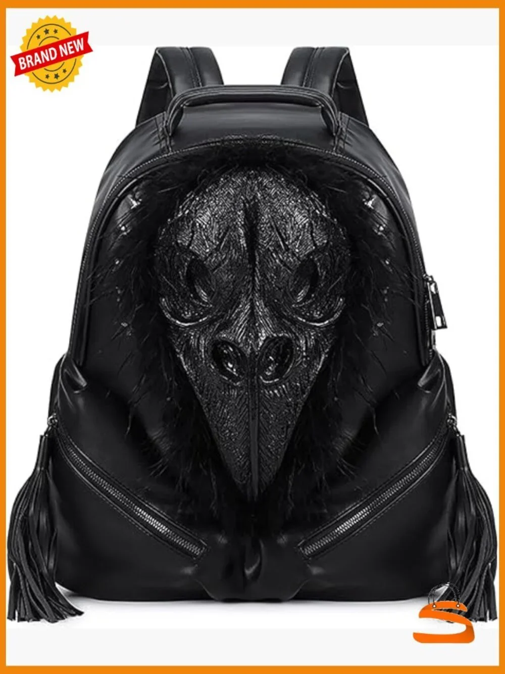 3D Skull Gothic Punk PVC Backpack Daypack Laptop Shoulder Bag Rave